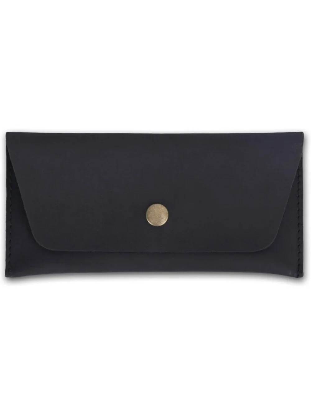 Handmade Leather Currency Pouch | Travel Wallet & Cash Organizer | Black Utility